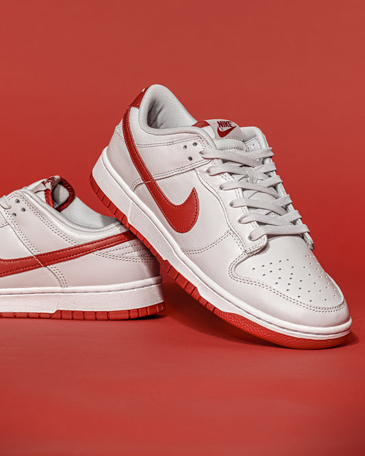 Nike Dunk Low Vast Grey Varsity Red (Men)